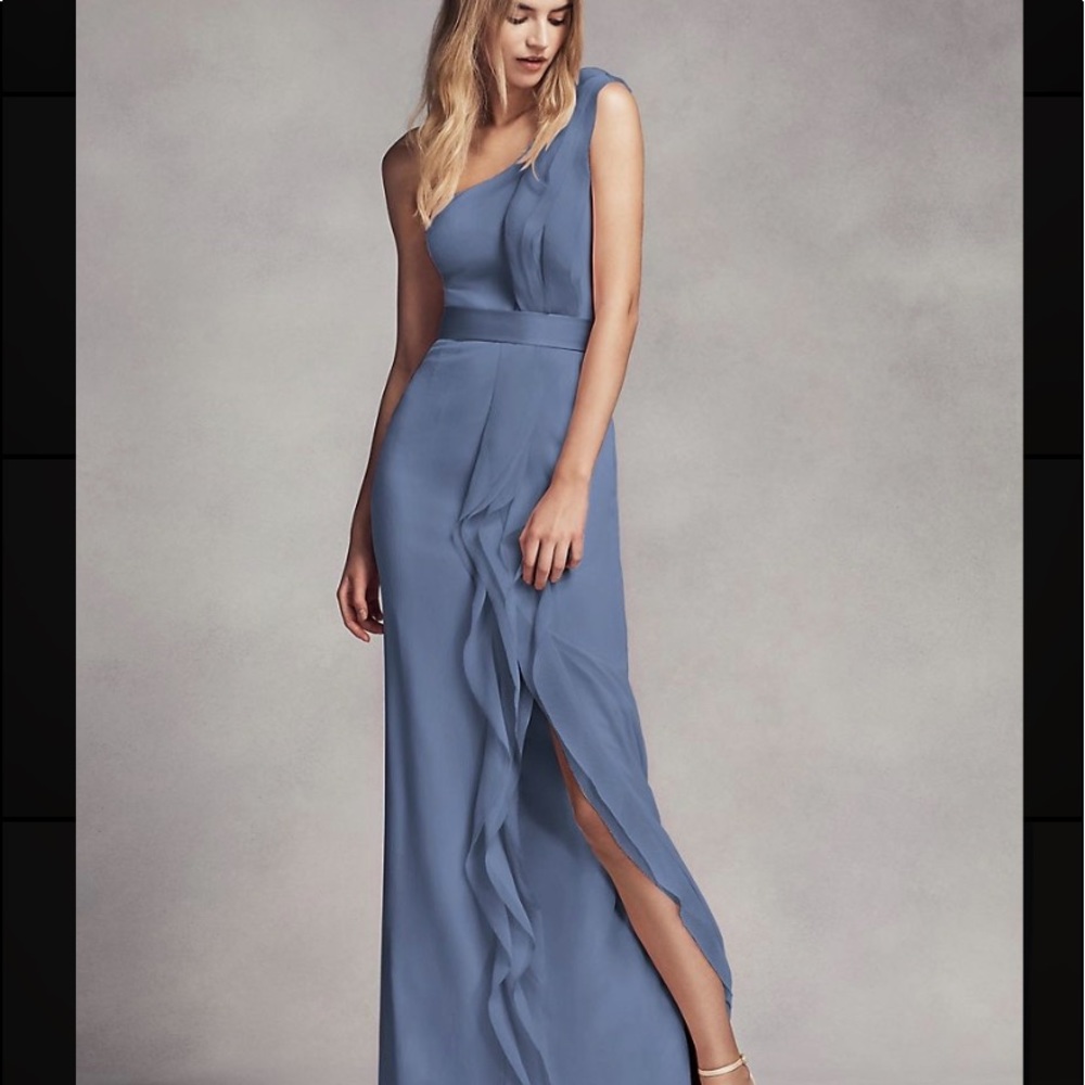 WHITE BY VERA WANG Bridesmaid Dress with Ruffles